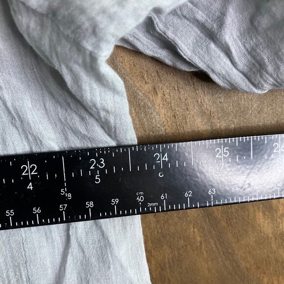 Free People Womens Blouse Purple Gray V Neck Pleated Ruffles Loose Fit XS - Picture 7 of 11